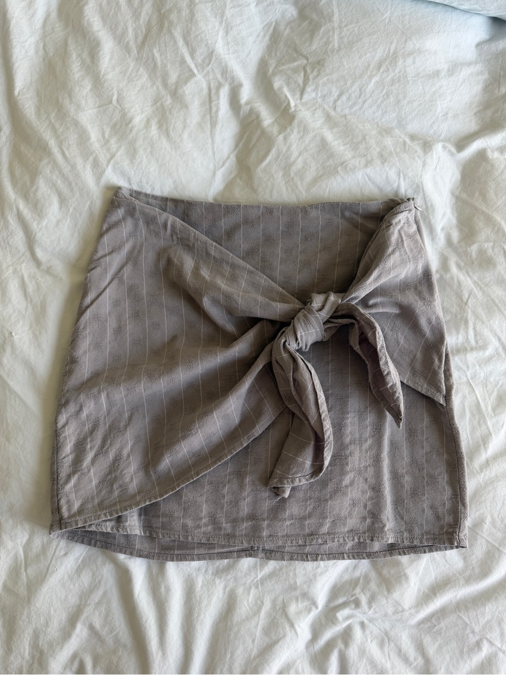 Tie-Front Mini Skirt